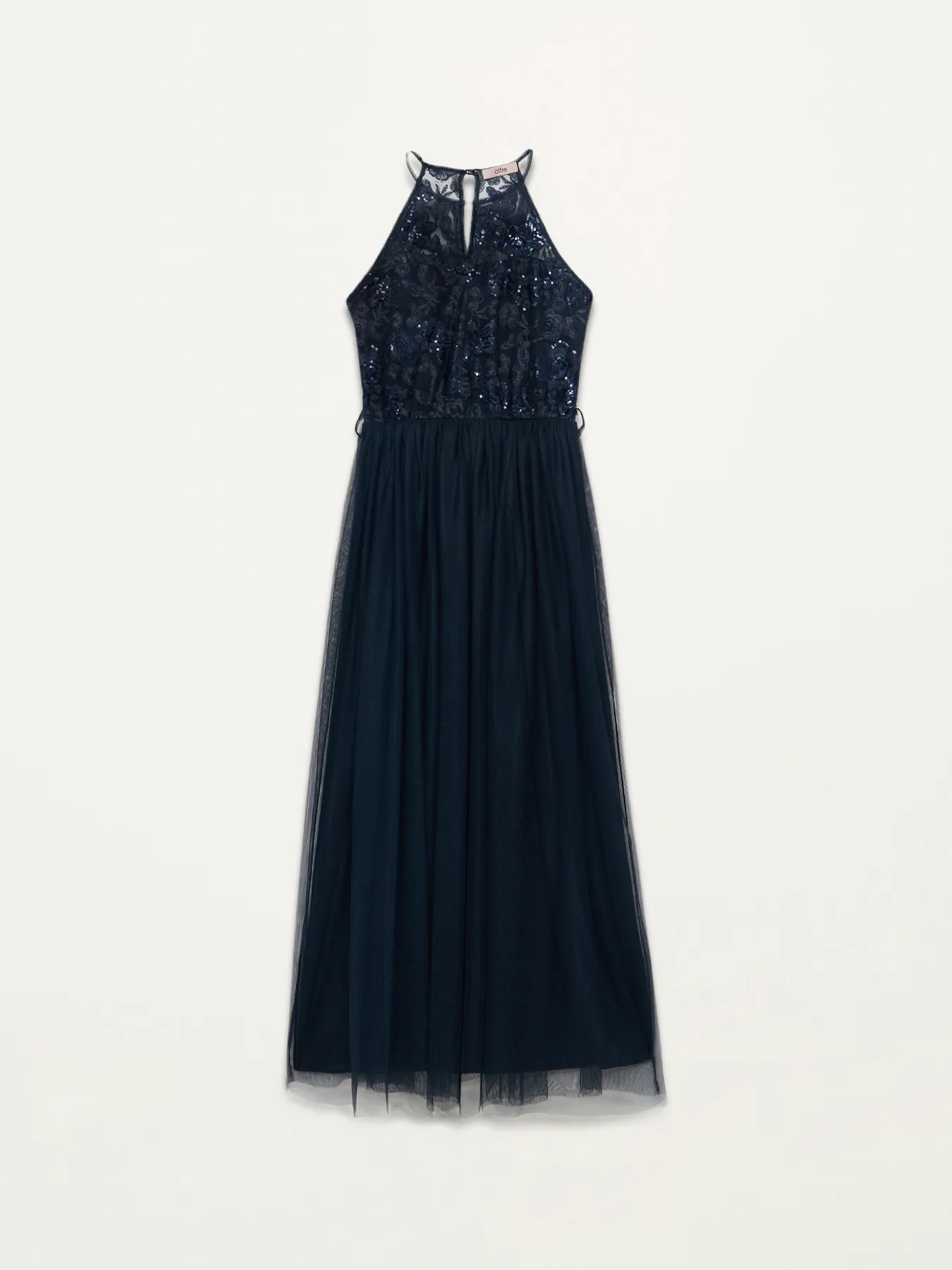 Tulle dress with embroidered bodice